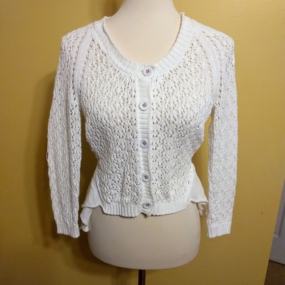 Anthropologie Sweaters - Knitted & knotted crochet sweater sz medium *I